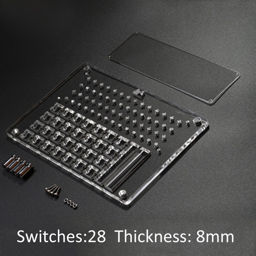 Acrylic Oiling Plate For Mechanical Gaming Keyboard Cherry Gateron Kailh Outemu Box Switch Maintenance Tools DIY Keyboard Kits: new 28 board