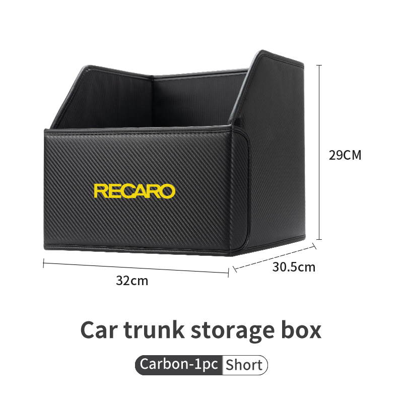 Boîte de rangement de coffre de voiture, mallette de rangement d'outils, rangement pour Recaro, style intérieur automobile: Marron