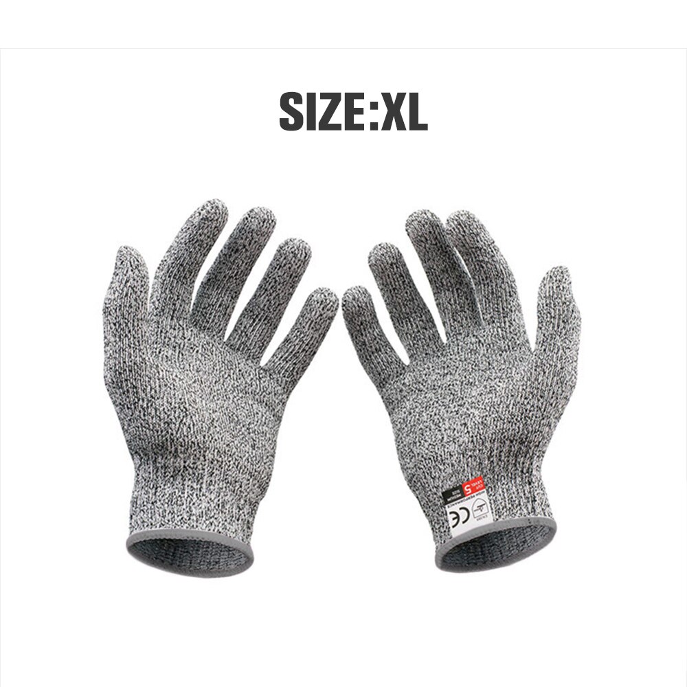 A Pair Safety Working Gloves Cut Resistant Gloves Level 5 Protection Kitchen Anti Cut Gloves Breathable for Fish Meat Cutting: XXL