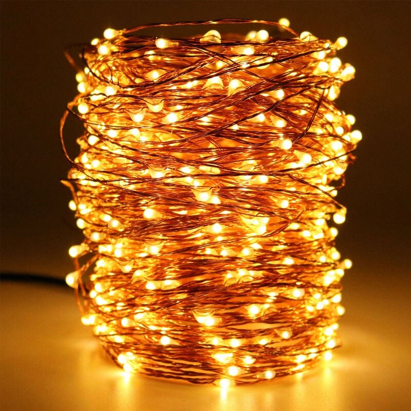 50m 500 leds kobbertrådslys juletræsdekoration  dc 12v med stik lampe guirlande fe lys luces led decoracion