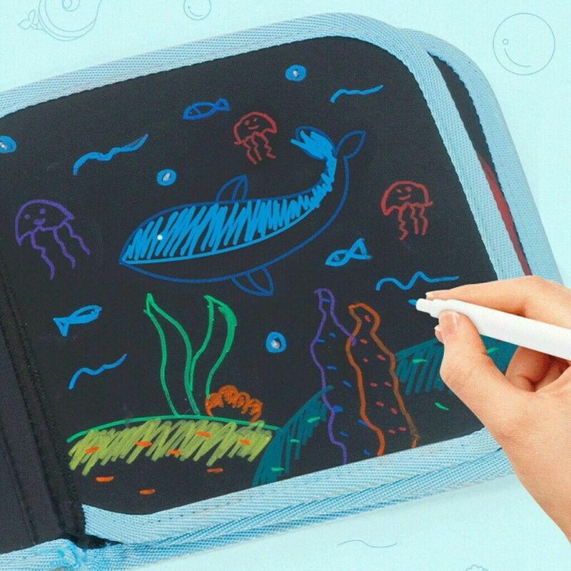 Planche à dessin Portable 3 couleurs | Set pour enfants Graffiti doux, dessin Animal effaçable, livre d'images, bricolage livres de dessin