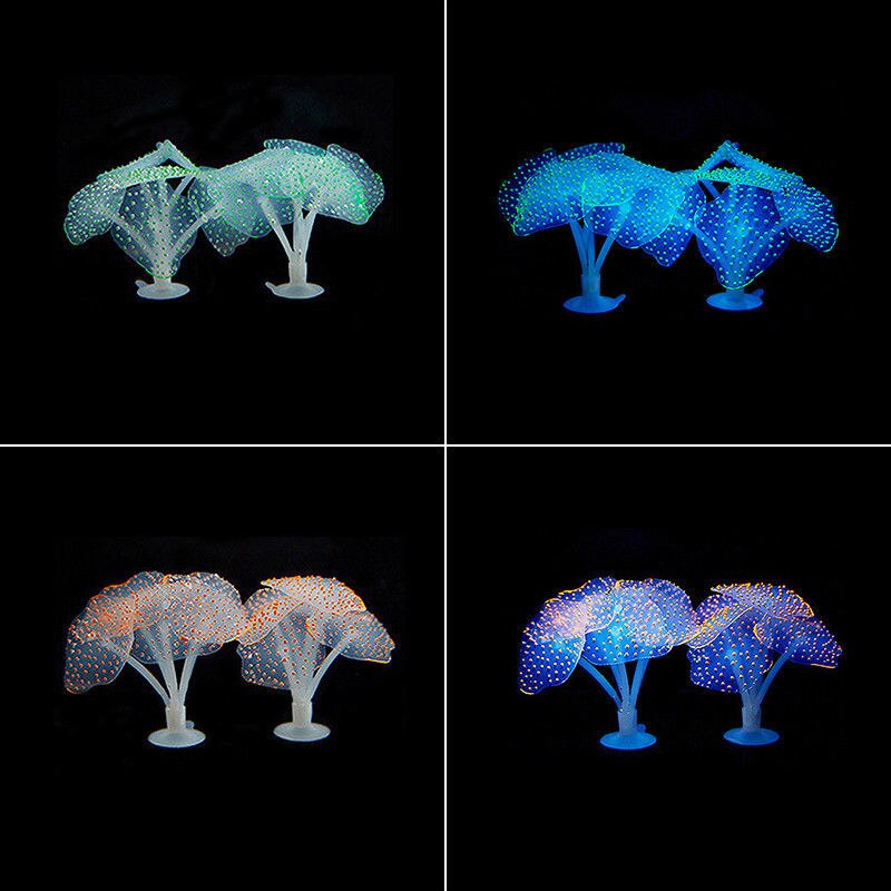 1PC meduse fluorescenti artificiali acquario pesce carro armato decorazione corallo piante acquatiche abbellimento sei bellissimi colori