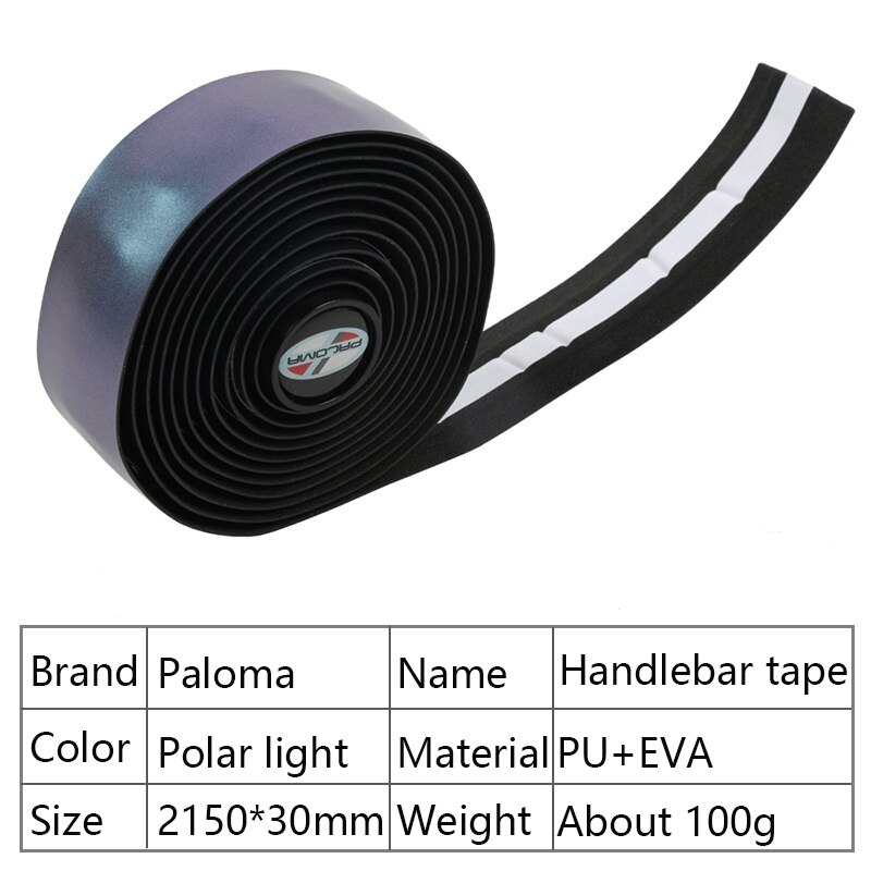 Landeveissykkel sykkelstyre kork eva pu bar tape aurora light styrekran sykling demping antivibrasjonsomslag med 2 bar plugg