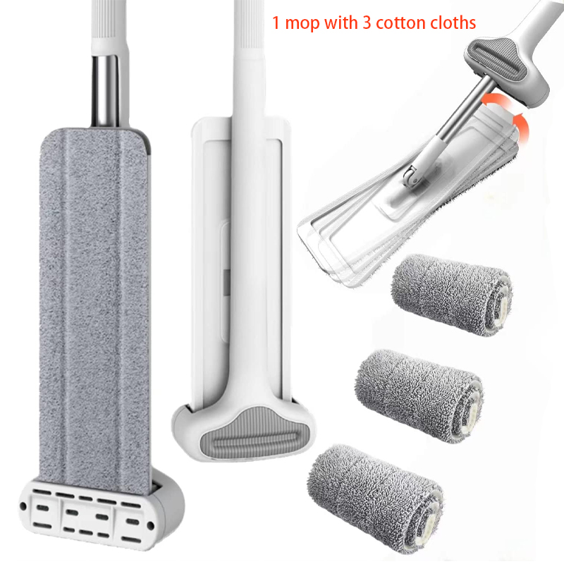 Lamgool Squeeze Mop Magic Flat Handsfree Wassen Luie Mops voor Huisvloerreiniging Huishoudelijk schoonmaakgereedschap met vervangen pads