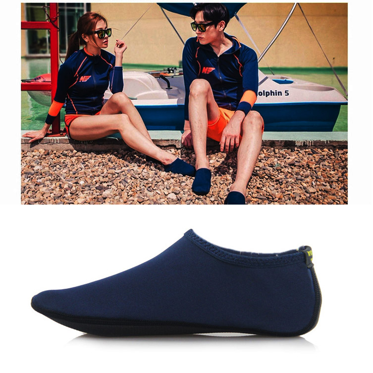 ¡Novedad de ! Suela duradera zapatos descalzos de piel de agua calcetines de agua playa piscina arena natación Yoga aeróbic acuático calcetín zapatos 19ing