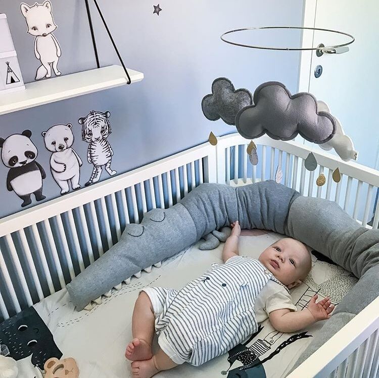 Leuke Cartoon Krokodil Baby Bed Omliggende Troostende Kussen Pasgeboren Kinderen Bumper Baby Wieg Hek Kussen Kinderen Speelgoed