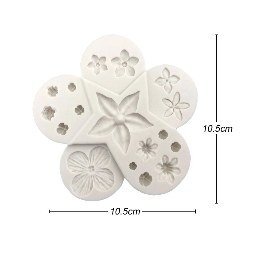 Bloemen Bladeren Siliconen Fondant Taart Decoreren Gereedschappen Sugarcraft Clay Mold Cookie Cupcake Chocolade Bakken Mallen