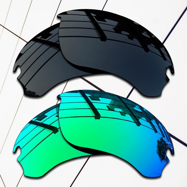 EOS Polarisierte Ersatz Linsen für Oakley Flak Entwurf Sonnenbrille-Sorten Farben: Black and Green