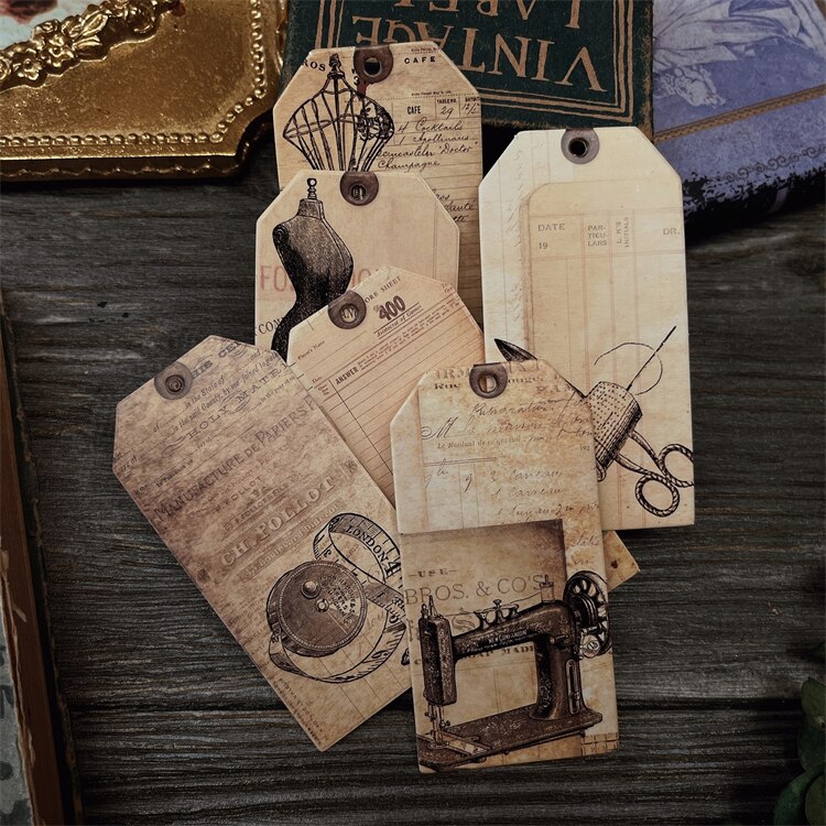 6Pcs Tim Holtz Style Vintage Map Hand Craft Junk Journal Ephemera Craft Paper Shabby Letter Album Scrapbooking Material Paper: TypeB