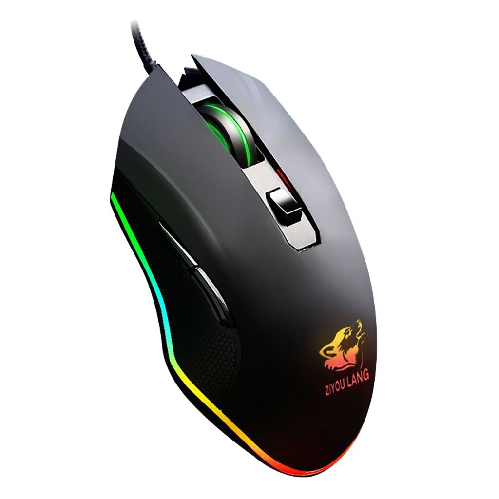 V1 Gaming Mouse Macro Definition Machinery Mouse E-Sports RGB Mouse USB 3200DPI Backlight LED Mice For Laptop Desktop PC #BL1