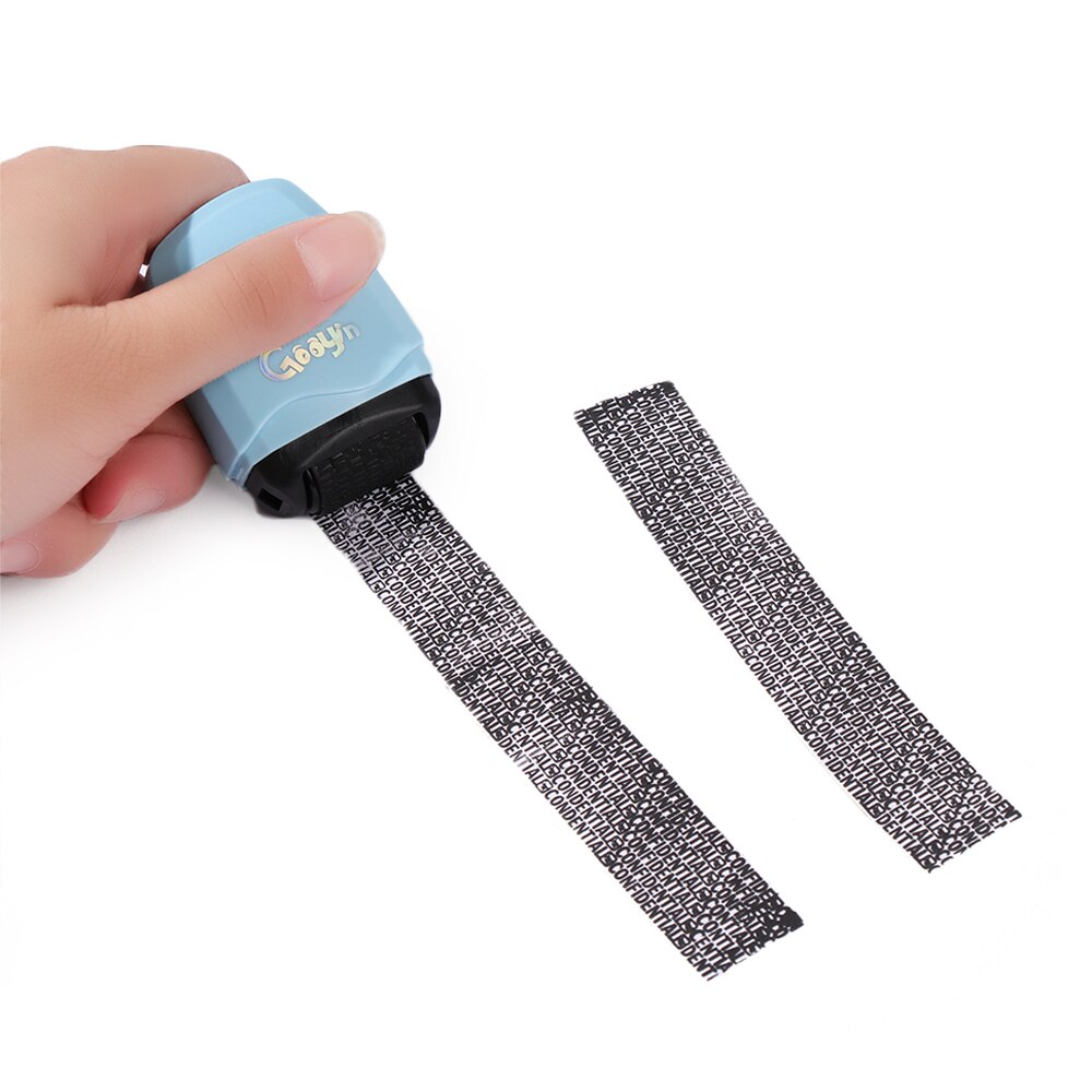 Rouleau de tampon de sécurité à Code salissant, tampon de Protection pour le vol d'identité, Portable, auto-encreur, effaceur