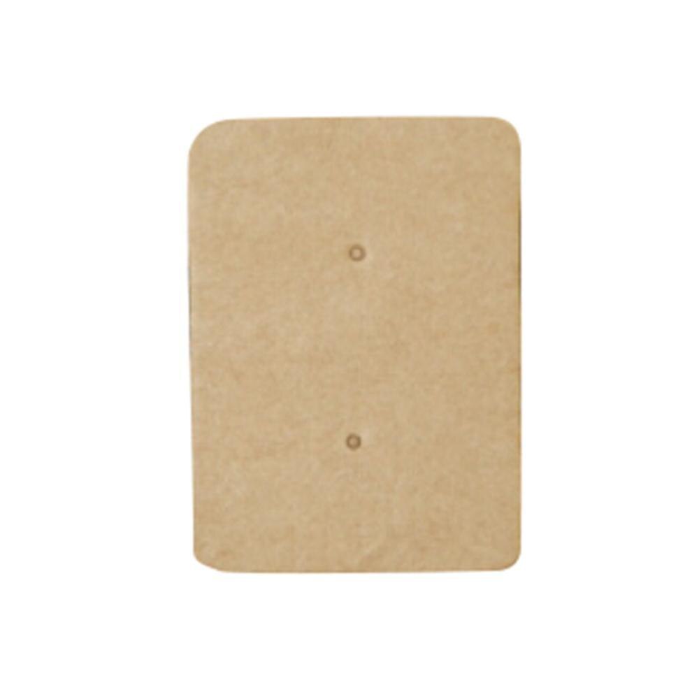 50 stk/parti smykker øreringe ørestikker hængende holder display hænge papir pap kort kraftpapir pakke til fest 2.5*3.5cm: Brun