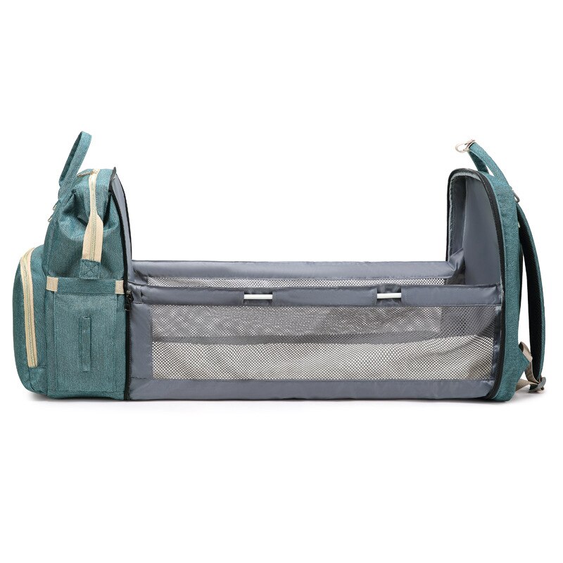 Mode Luiertassen Rugzak Multifunctionele Opvouwbare Baby Bed Wieg Tas Grote Capaciteit Wandelwagen Zak Isolatie Verpleging
