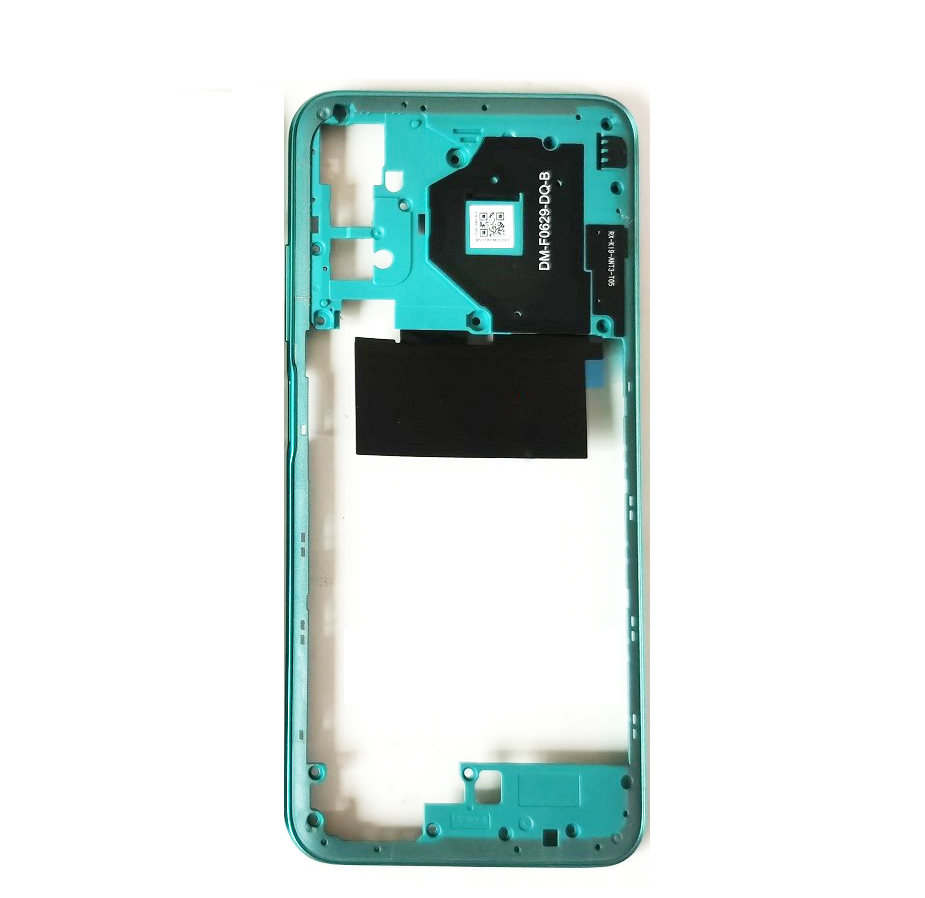 Originele Midden Frame Voor Xiaomi Redmi Note 10 5G Met Volume Knop Front Behuizing Midden Bezel Chassis Shell Onderdelen: Green