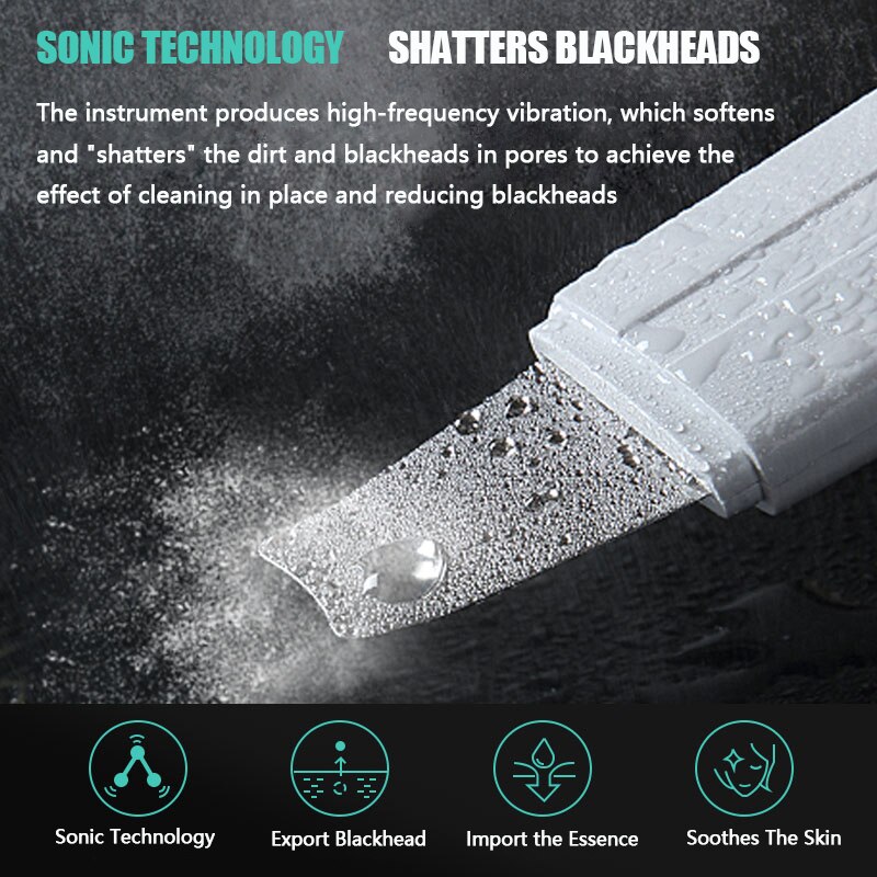 Ultrasonic Skin Scrubber Deep Cleaning Peeling Cavitation Machine Facial Beauty Blackhead Removing Skin Care Scrubber Machine