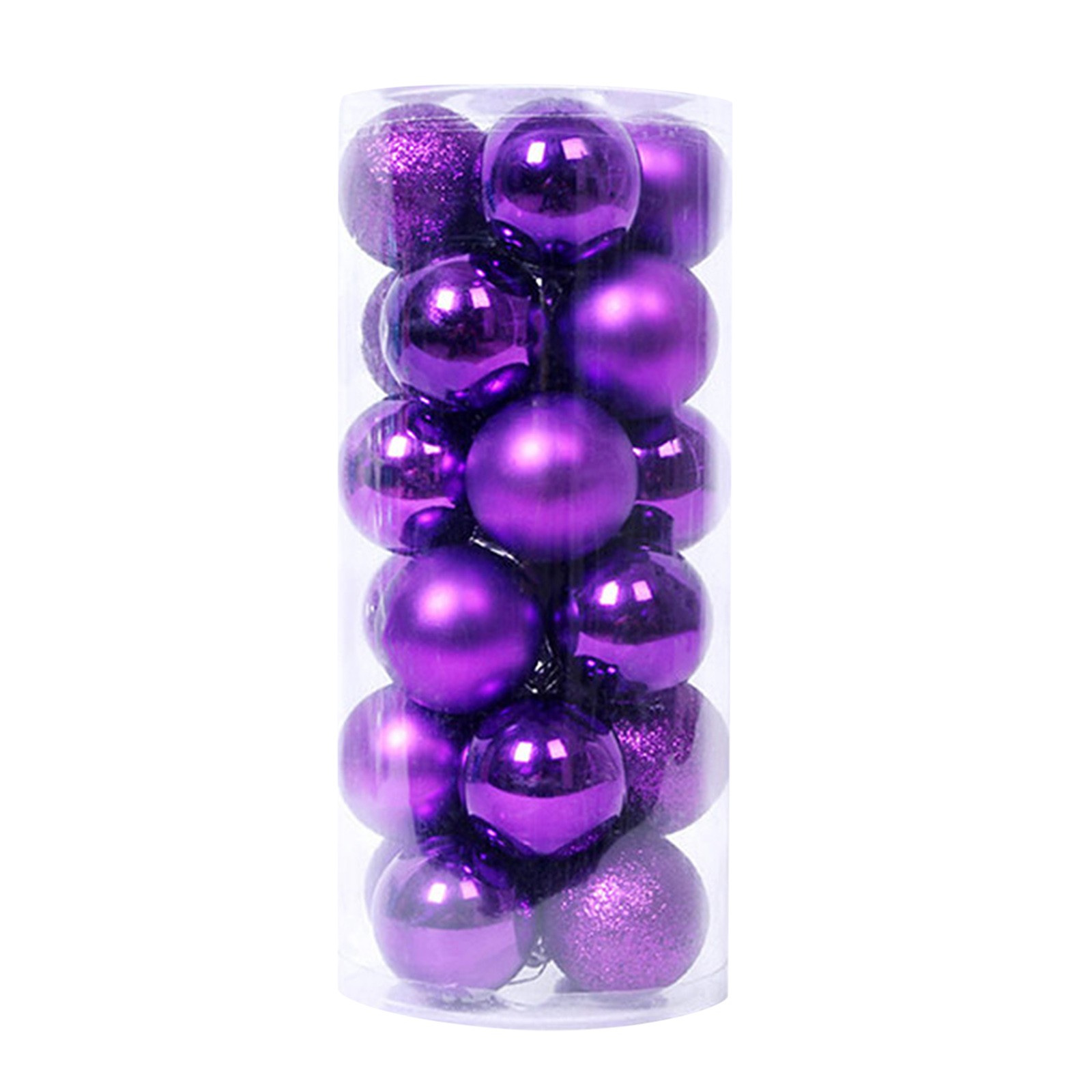 24 Stks/set Kerstballen Kerstboom Decoraties Kerstballen Party Wedding Hanger Thuis Ornament Decor 2022 Jaar Navidad * 58: Purple