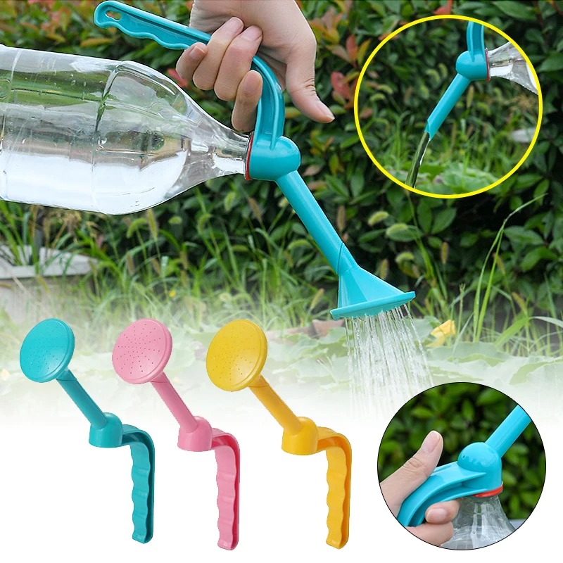 Regadera de mano para plantas de jardinería, botella rociadora de agua de doble propósito, regadera superior, regadera de ducha, riego de plántulas