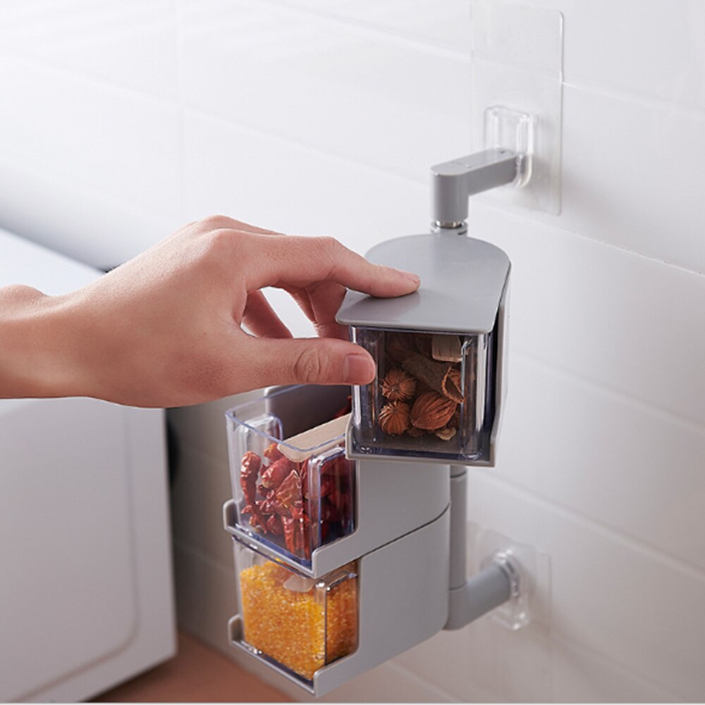 Küche Hängen Drehbare Gewürz Kasten Multi Schicht Schublade Typ Gewürz Kasten