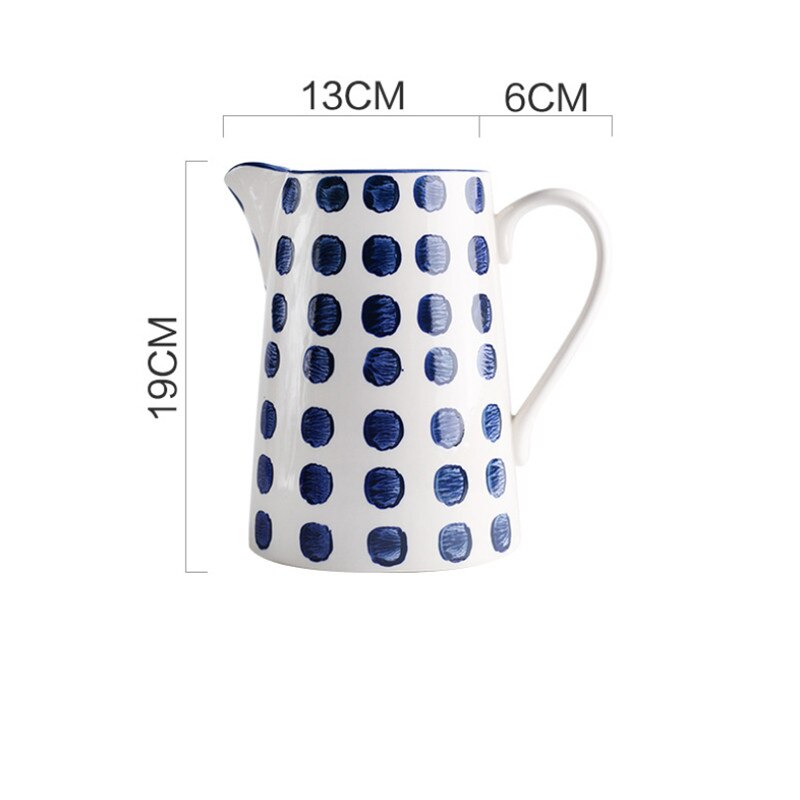 Jarra de agua de cerámica de gran capacidad japonesa, botella de té de la leche, jugo, cocina doméstica, bote de agua, taza hervidor, jarra de agua resistente al calor: Kettle C