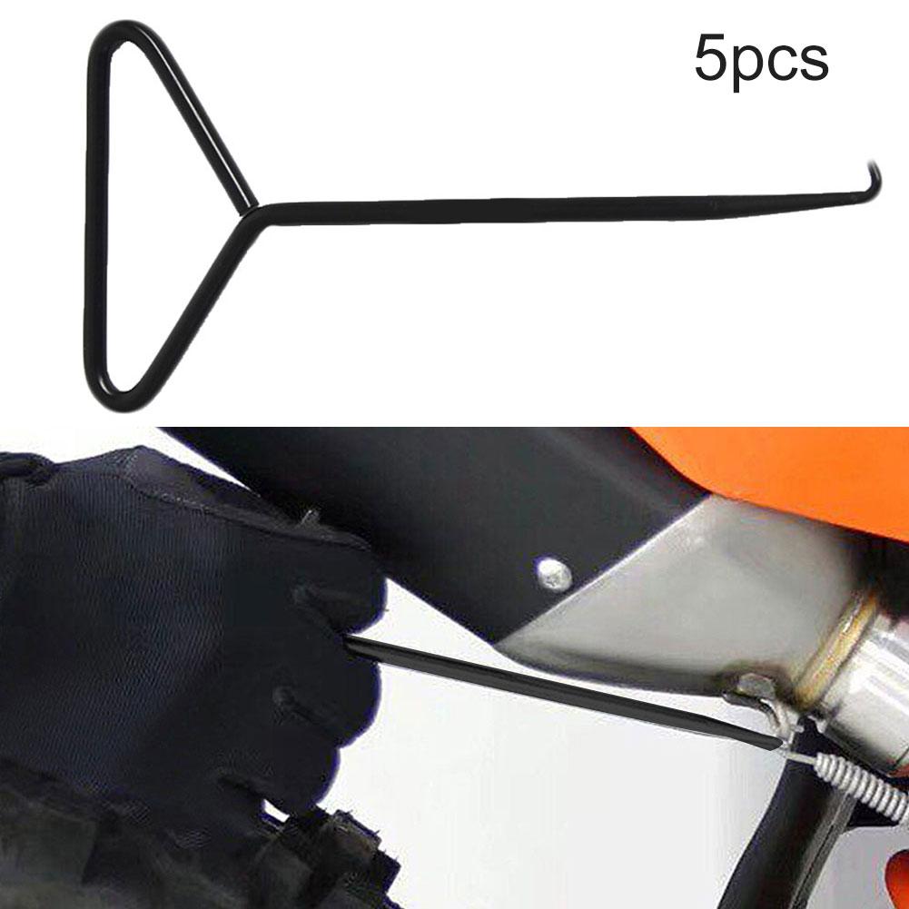 5 pçs universal motocicleta atv aço inoxidável tubo de escape suporte primavera gancho extrator ferramenta acessórios da motocicleta