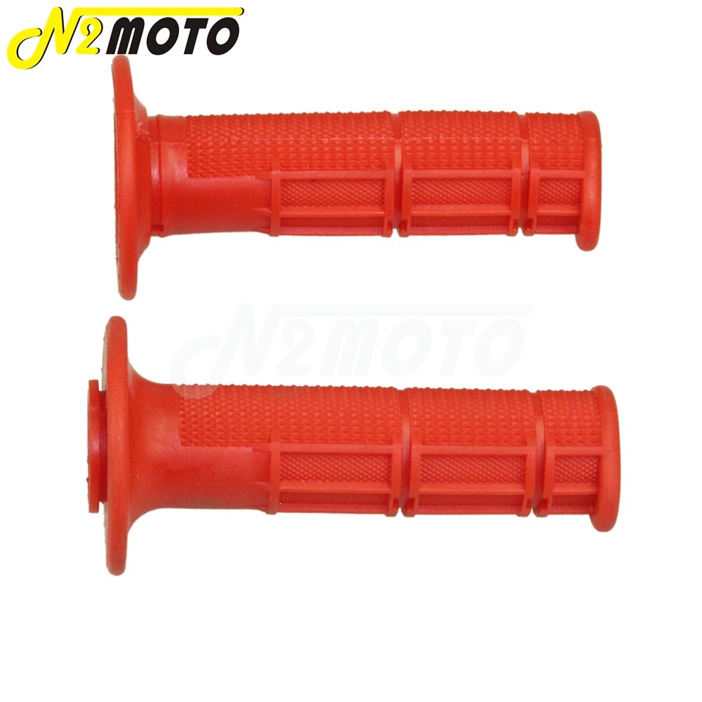 Off Road Universal Motorcycle Black Soft Rubber 22mm 7/8" Hand Grips Racing Pit Dirt Bike Motocross For Honda Suzuki Kawasaki: Red