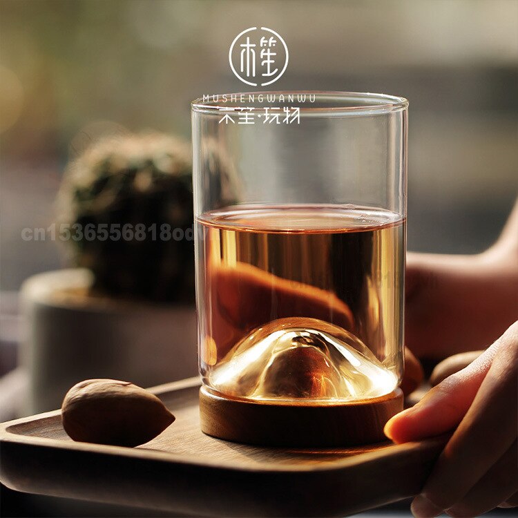 Japanse Stijl Mountain Type Hittebestendige Verdikte Glazen Beker Kopje Thee Kantoor Persoonlijkheid En Creativiteit Drinken Thee Kopje Thee