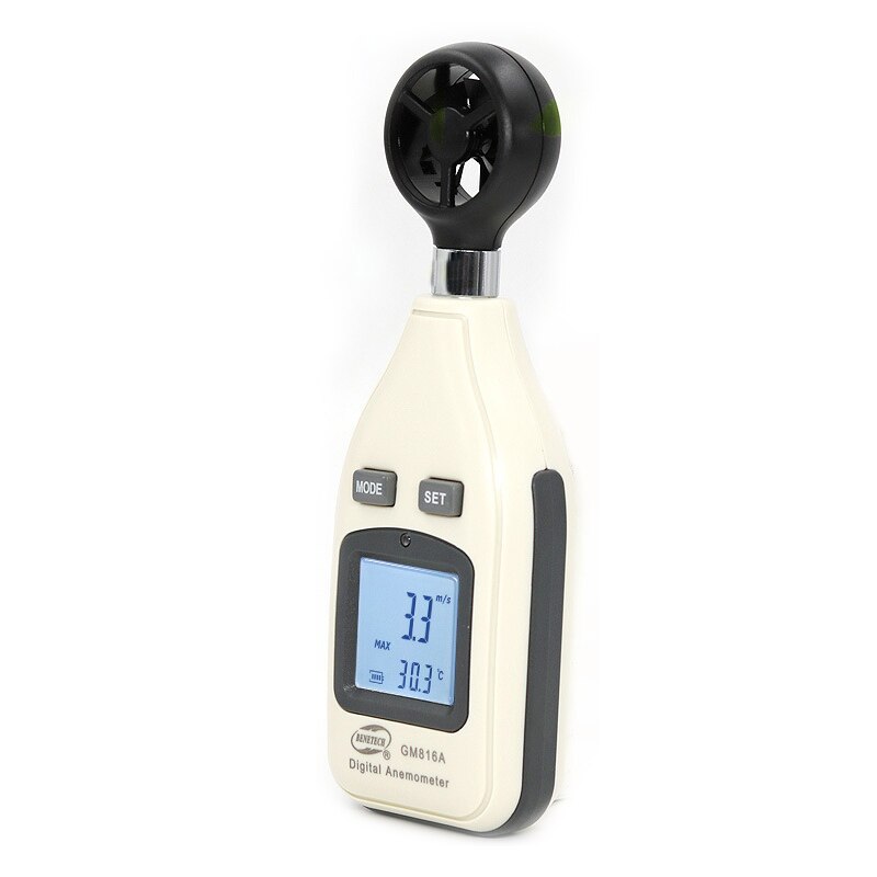 GM816A Digital Air Velocity Air Temperature Anemometer Wind Speed Meter Thermometer With LCD Digital Display
