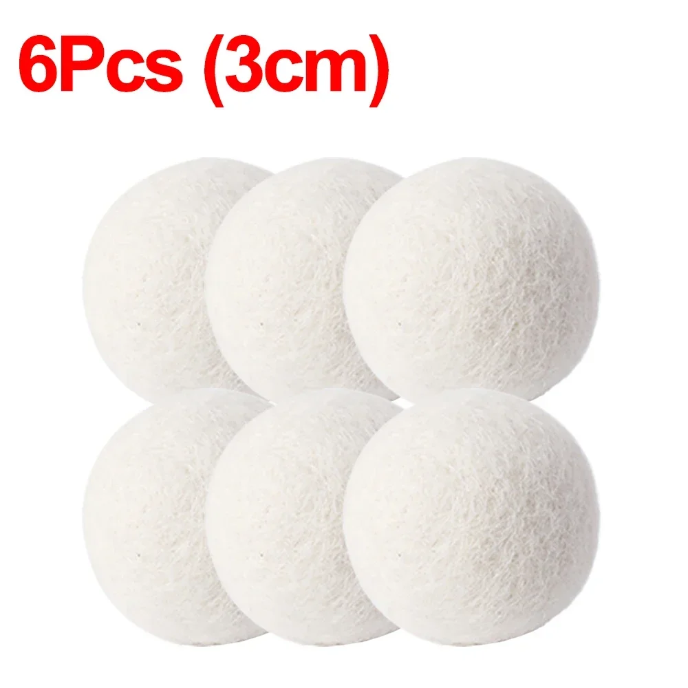 6Pcs Wiederverwendbare Wolle Trockner Bälle Kleidung Weichspüler Wäsche Fleece Trockner Ball Kit Hause Kleidung Trockner Waschmaschine 3/4/5/6/7cm: Gold