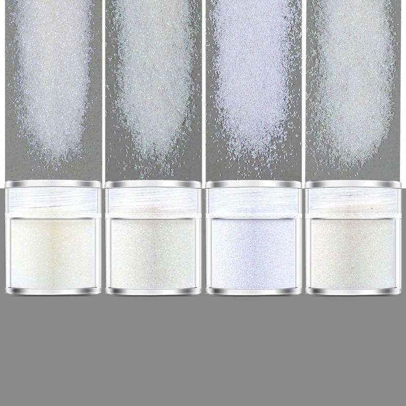 4 Kleur Regenboog Wit Glitters Sequains Hars Pigment Vullingen Kit Make Jewelry Vullingen Nail Art Decor Sieraden Maken: WHITE