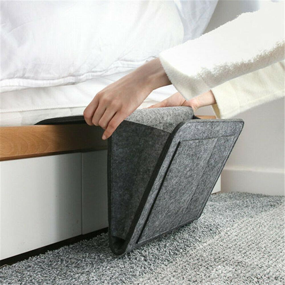 Vilt Nachtkastje Organizer Bed Bureau Bag Bank Tv Afstandsbediening Opknoping Caddy Couch Organizer Bed Houder Zakken