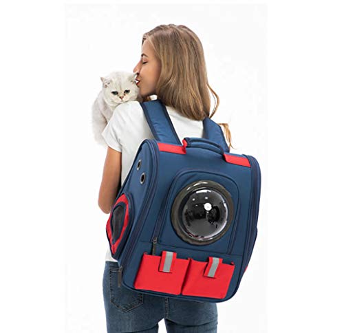 Pet Carrier Rugzak Kat Bubble Capsule Sholder Zakken Hond Carrier Voor Kleine Honden En Puppies Luchtvaartmaatschappij Goedgekeurd Katten Carring tassen: Bubble Navy Blue