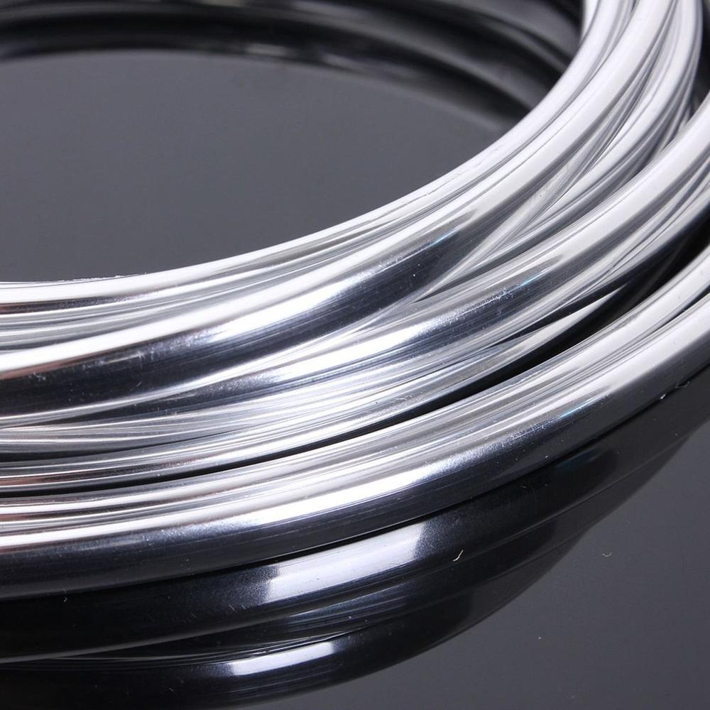 6M Chrome Moulding Trim Strip Autodeur Edge Scratch Guard Protector Cover Strip Roll