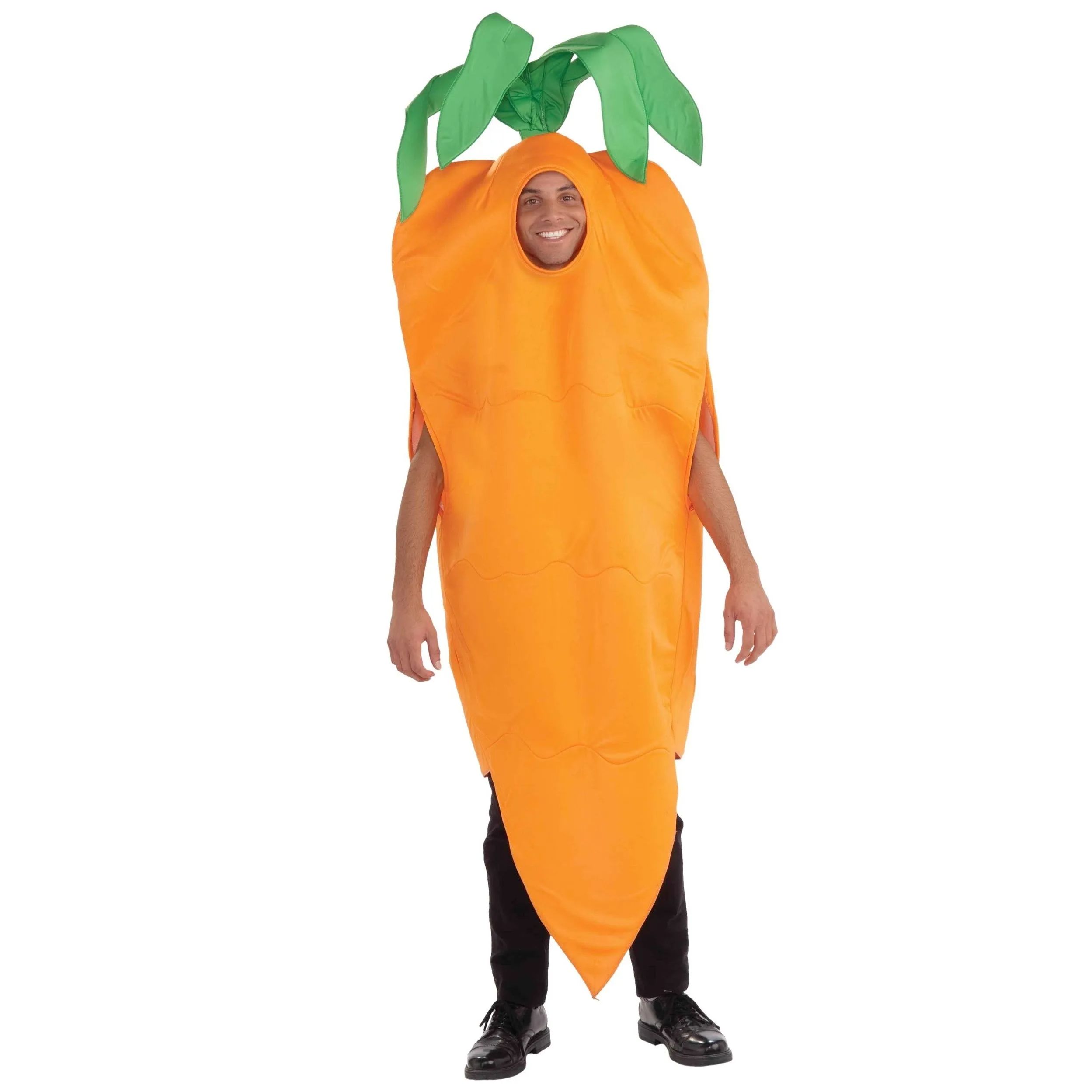 Men's Adult Carrot Costume Orange Vegetables and Food Outfits for Halloween Cosplay Funny Dres Up Set: Default Title