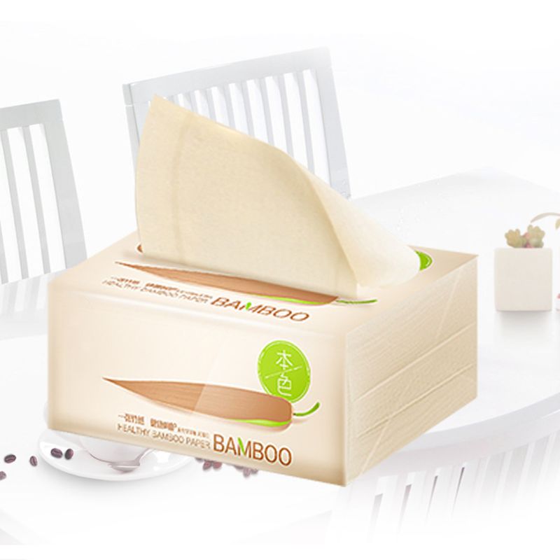 . naturligt bambumassa pumppapper inget blekmedel hälsa toalettpapper vätbart papper