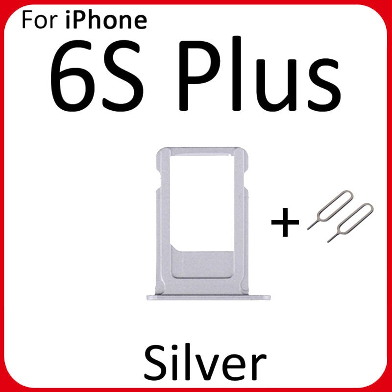 Nuovo Slot per vassoio porta Sim Card per iphone 6S 6S Plus parte di ricambio supporto per scheda SIM presa adattatore nero bianco