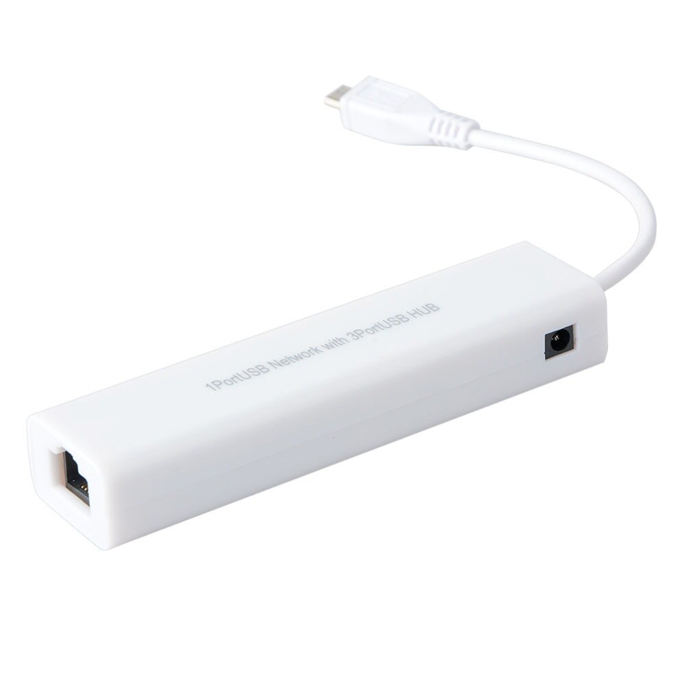 5 in 1 usb-hub micro usb naar netwerk lan ethernet  rj45- adapter met 3- poorts usb 2.0- hub voor imac-laptopaccessoires