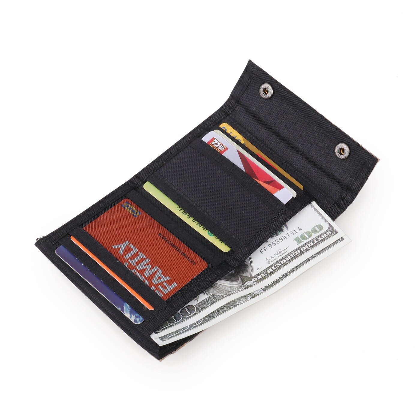 Herenportemonnee camouflagepatroon slijtvaste bedrukte portemonnee katoenen doek modieuze draagbare kleine portemonnee voor mannen