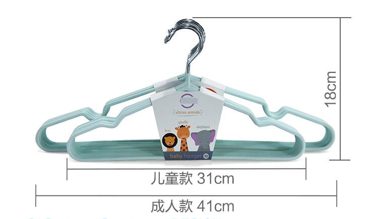 10 stuks/partij plastic hangers voor kledingrek (volwassenen en kinderen)