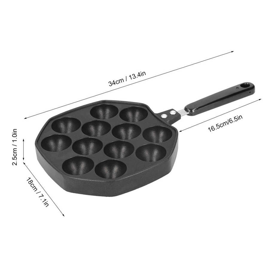 Pannor pannkaka stek panna 12 håligheter aluminium... – Vicedeal