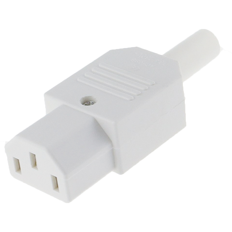 Price 10A 250V Black IEC C13 Male Plug Rewirable Power Connector 3 pin ac Socket