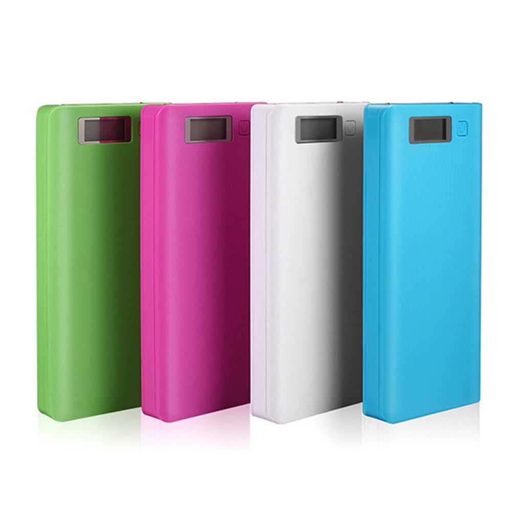 Portable LCD Screen Empty DIY 18650 Battery Case Mobile Power Bank Enclosure