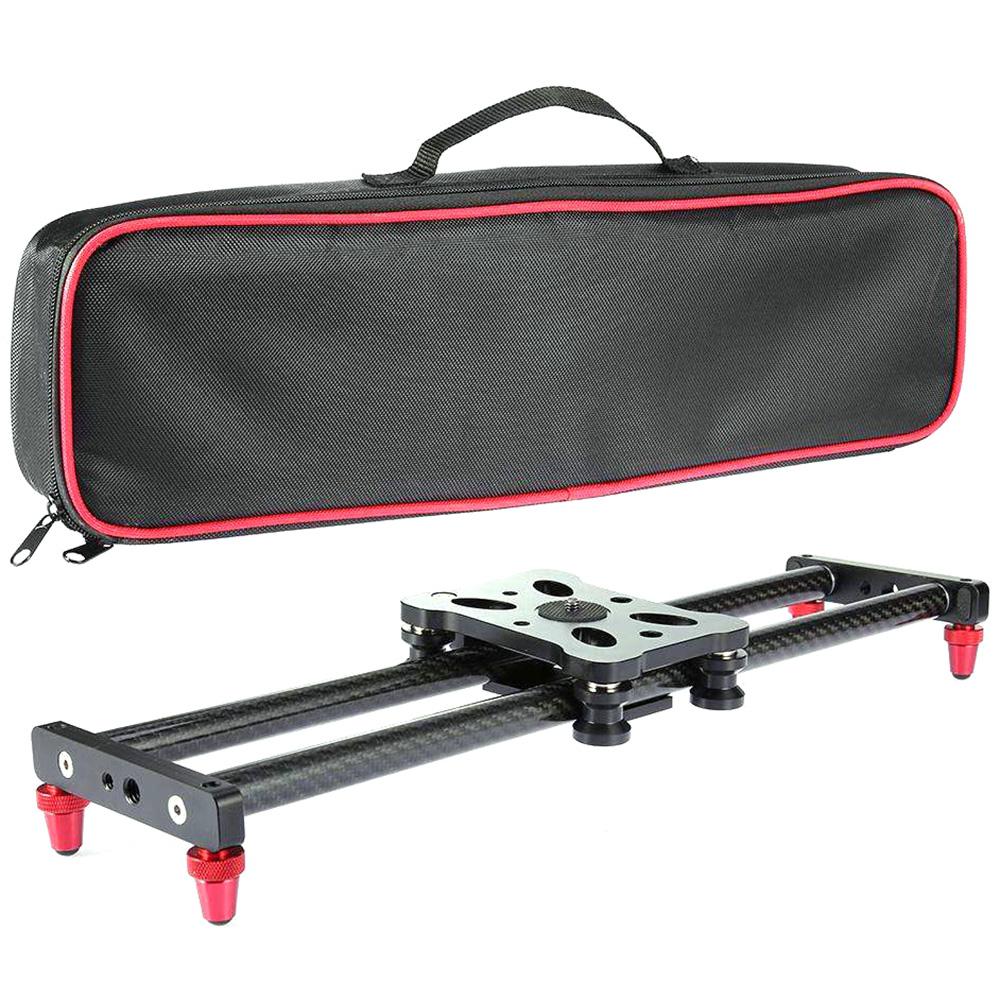 40CM Camera Slider Adjustable Carbon Fiber Camera Dolly Track Slider Video Stabilizer Rail For DSLR Camera Movie Photography