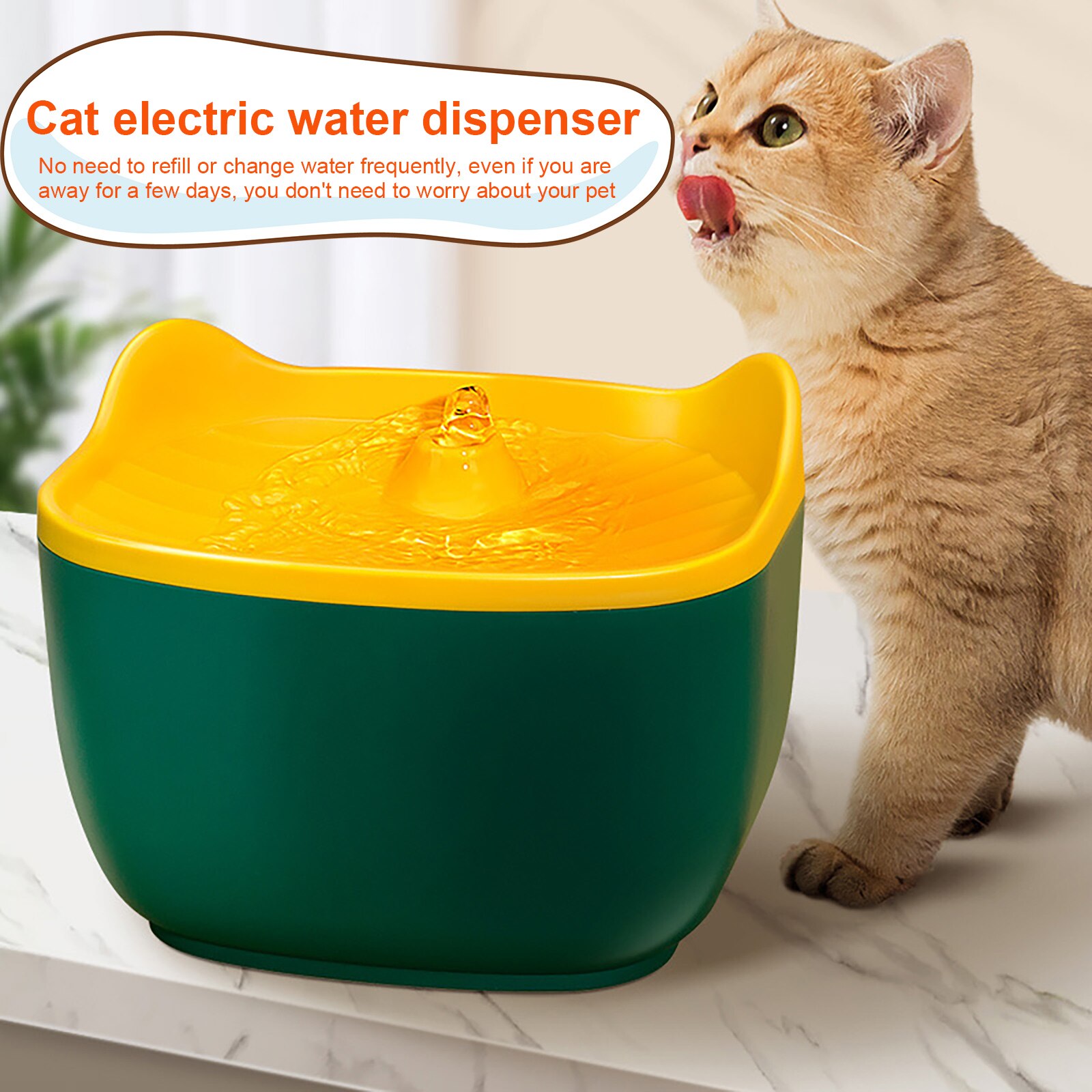 2.5L Pet Water Dispenser Filter USB Powered Super Quiet Automatic Drinking Fountain Water Feeder Pets Dogs Cats Small Animals