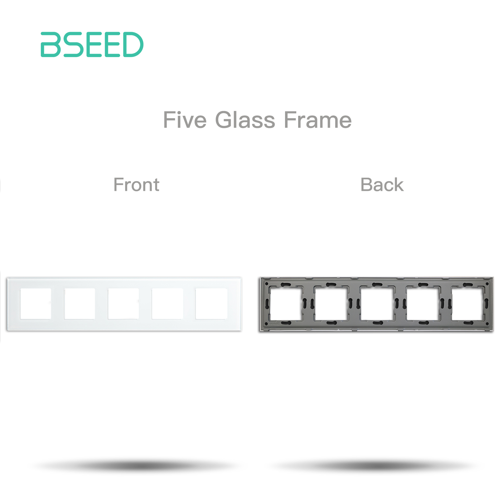 BSEED EU Standard Wall Glass Frame DIY Parts For Light Switch Sockets Metal Plate Included Crystal Panel Only 86/157/228mm: MULTI