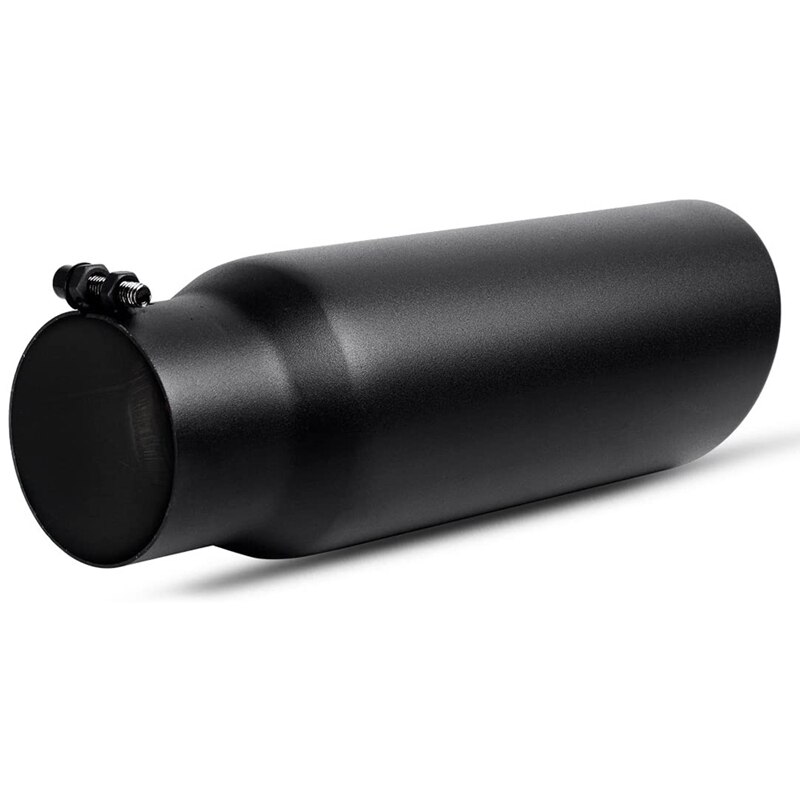 Embout d'échappement noir de 3 pouces, embout de tuyau d'échappement de 3 pouces de diamètre intérieur pour camion, boulon/pince de 3x4x12 pouces