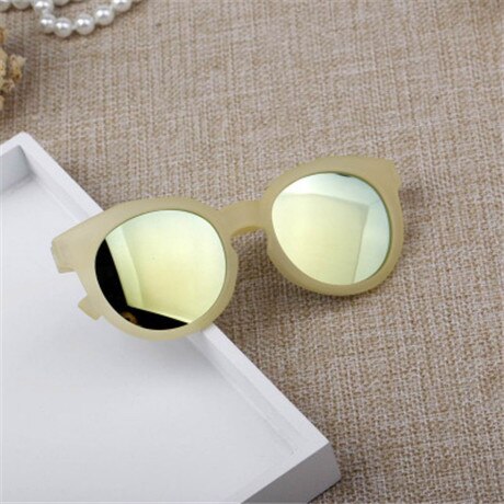 KOTTDO Brand Kids Sunglasses Child Black Sun Glasses Anti-uv Baby Sun-shading Eyeglasses Girl Boy Sunglass: Gold