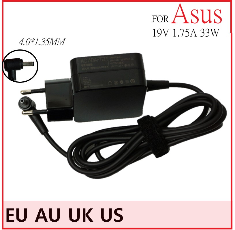 EU 19V 1.75A 33W 4.0*1.35mm AC Laptop Charger Power Adapter For ASUS ADP-33AW S200E X202E X201E Q200 S200L S220 X453M F453 X403M