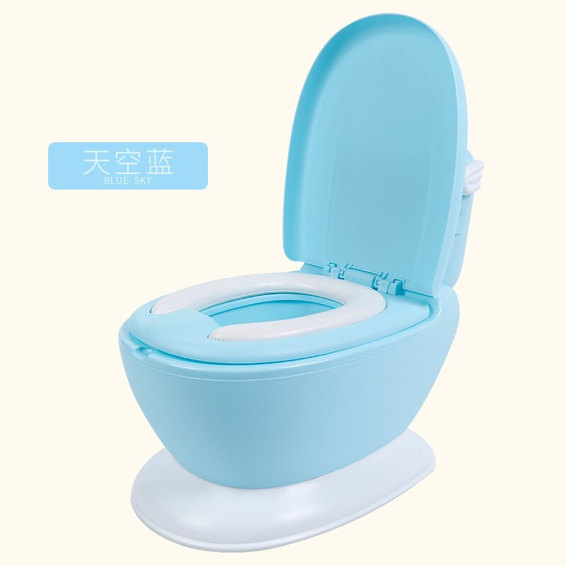 Multifunction Training Potty Toilet Portable Baby Pot Toilet Seat Kids Potty Training Seat Comfortable Backrest Children's Potty: Blue