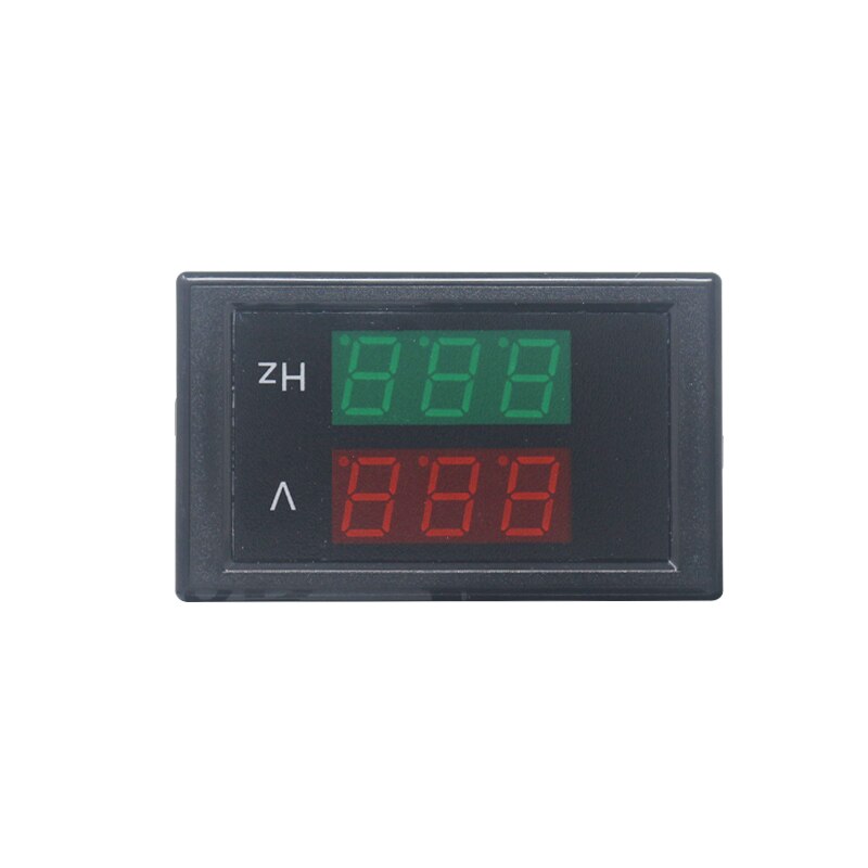 Dobbelt display spændingsfrekvensmåler  ac 80-300.0v 45-65hz frekvens tæller voltmeter hertz / hz meter med rød led