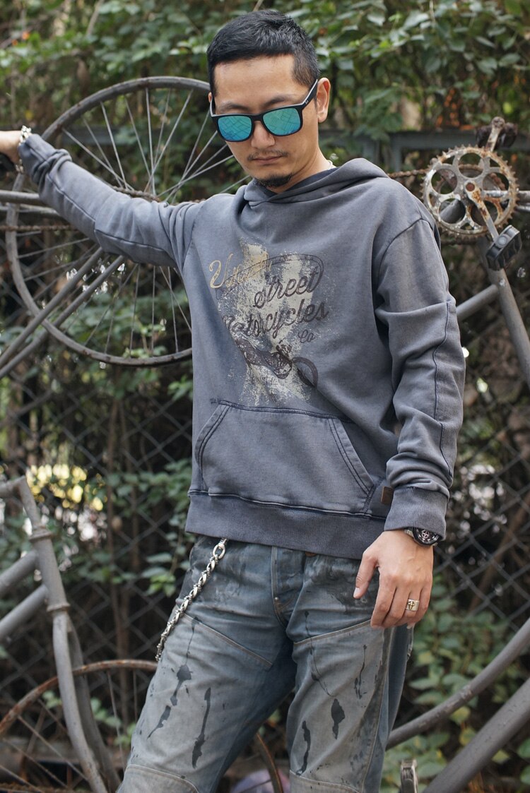 UglyBros-Sudadera con capucha de manga larga para hombre, ropa deportiva para motorista